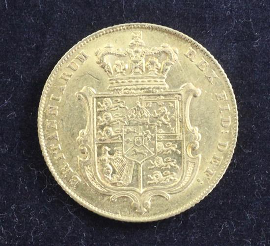 A George IV gold sovereign, 1827,